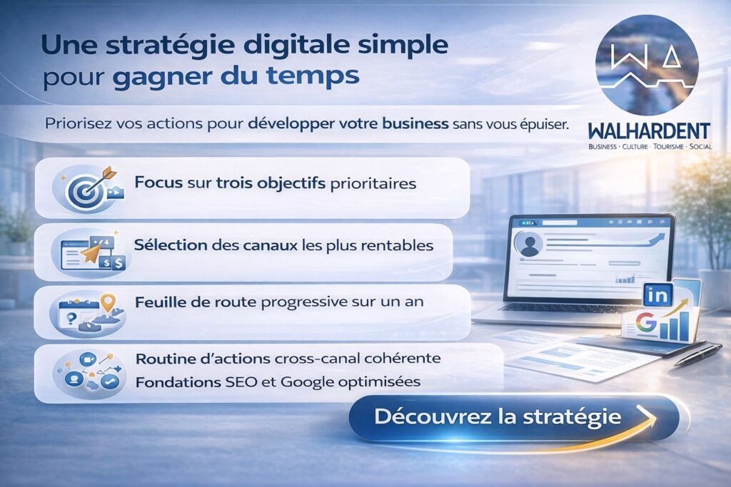Stratégie digitale simple pour gagner du temps