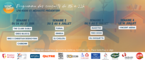 Grille concerts Village Gaulois 2026