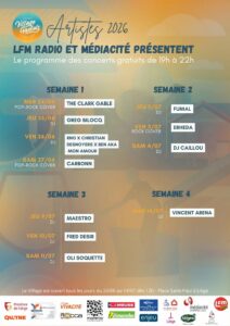 Programme concerts Village Gaulois 2026